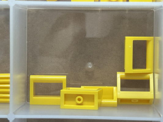 LEGO Parts - Yellow Tile, Modified 1 x 2 with Bar Handle - No 2432 - QTY 5