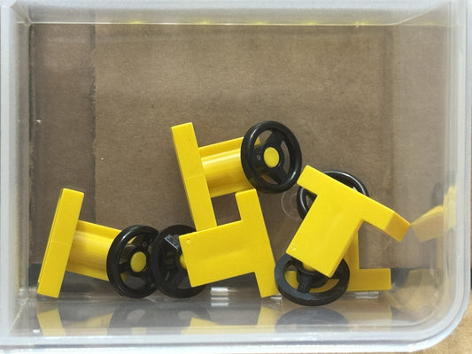 LEGO Parts - Yellow Vehicle, Steering Stand 1 x 2 - No 3829c01 - QTY 5