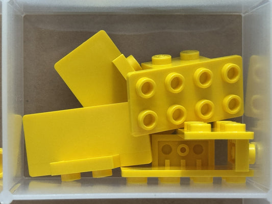 LEGO Parts - Yellow Bracket 1 x 2 - 2 x 4 - No 93274 - QTY 5