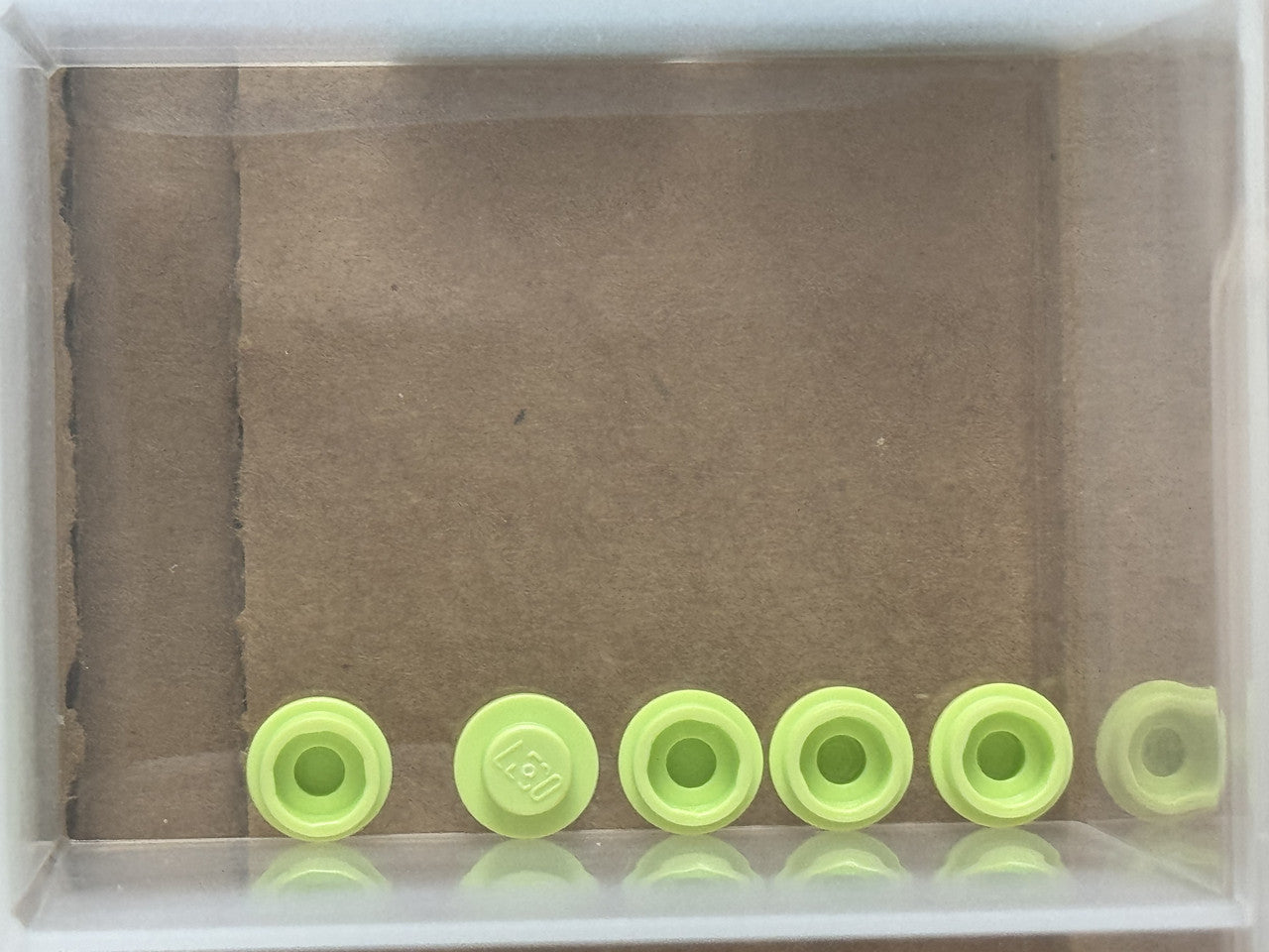 LEGO Parts - Yellowish Green Plate, Round 1 x 1 - No 4073 - QTY 5