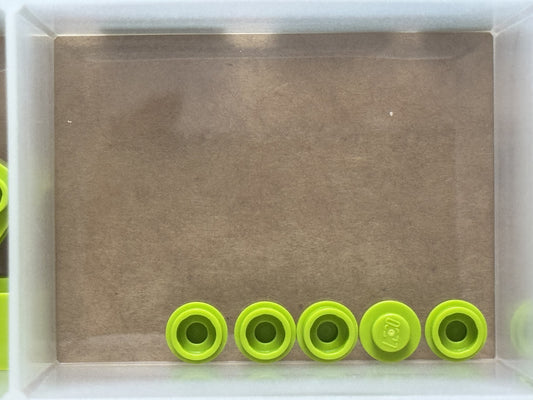 LEGO Parts - Lime Plate, Round 1 x 1 - No 4073 - QTY 5