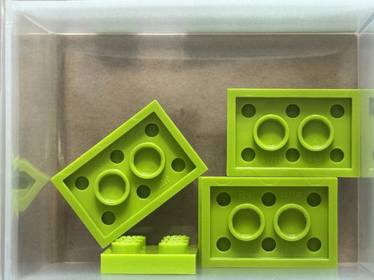 LEGO Parts - Lime Plate 2 x 3 - No 3021 - QTY 5