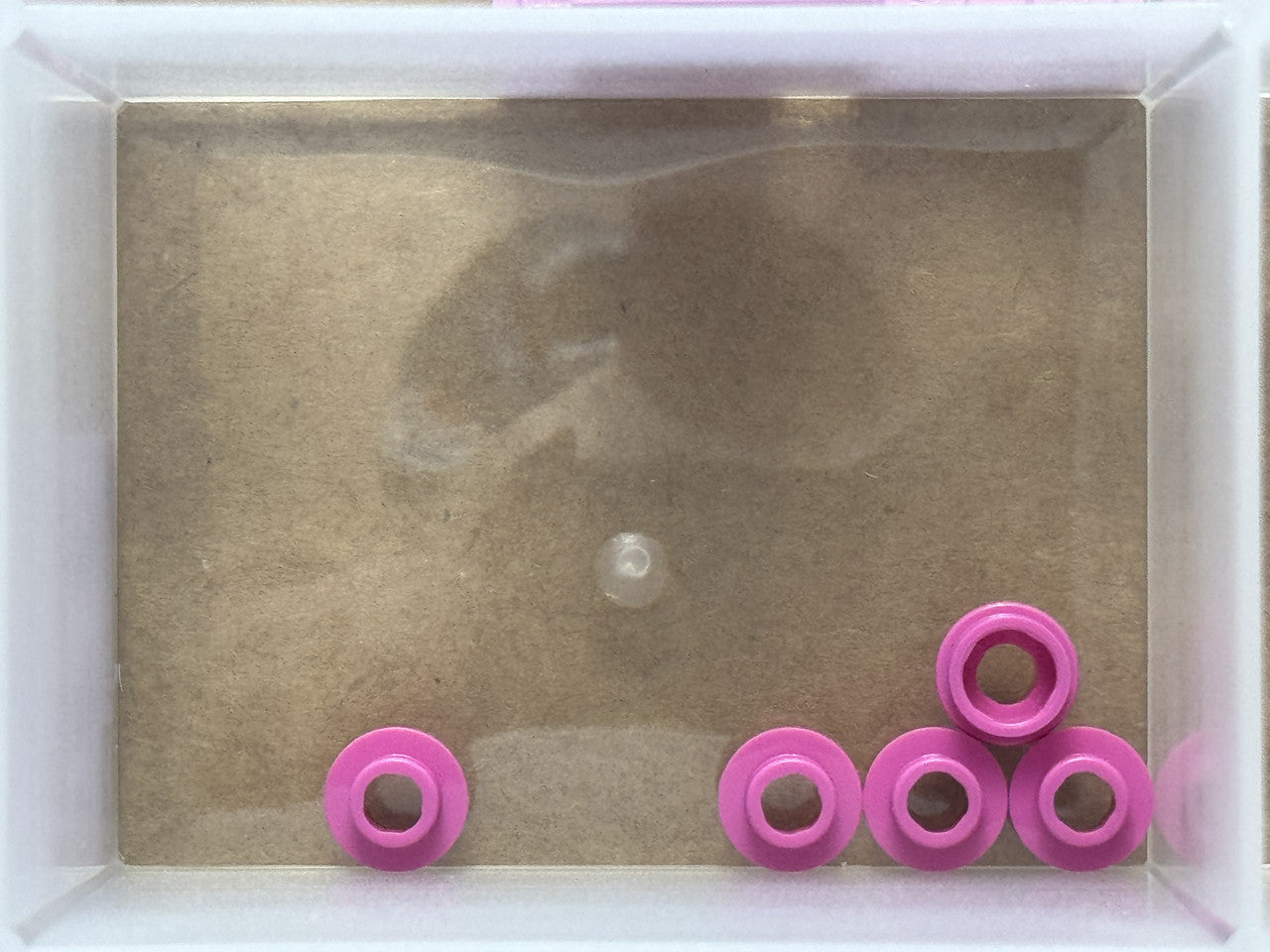 LEGO Parts - Dark Pink Plate, Round 1 x 1 with Open Stud - No 85861 - QTY 5