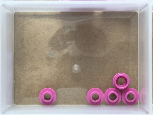 LEGO Parts - Dark Pink Plate, Round 1 x 1 with Open Stud - No 85861 - QTY 5