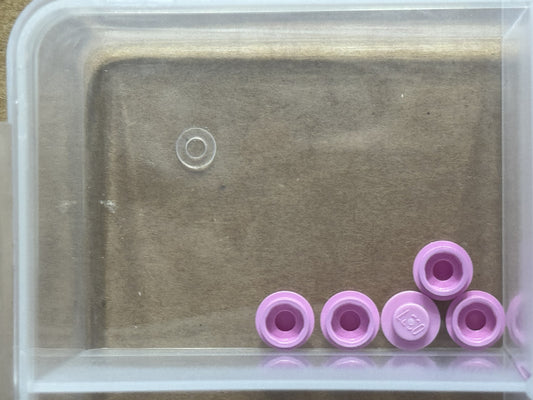 LEGO Parts - Bright Pink Plate, Round 1 x 1 - No 4073 - QTY 5