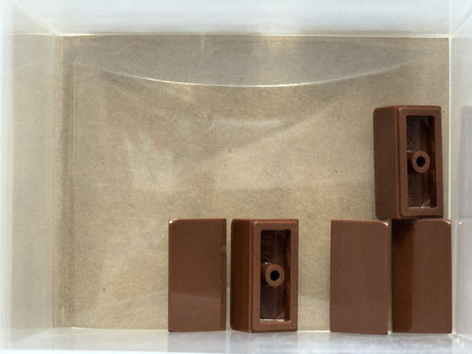 LEGO Parts - Reddish Brown Slope 30 1 x 2 x 2/3 - No 85984 - QTY 5