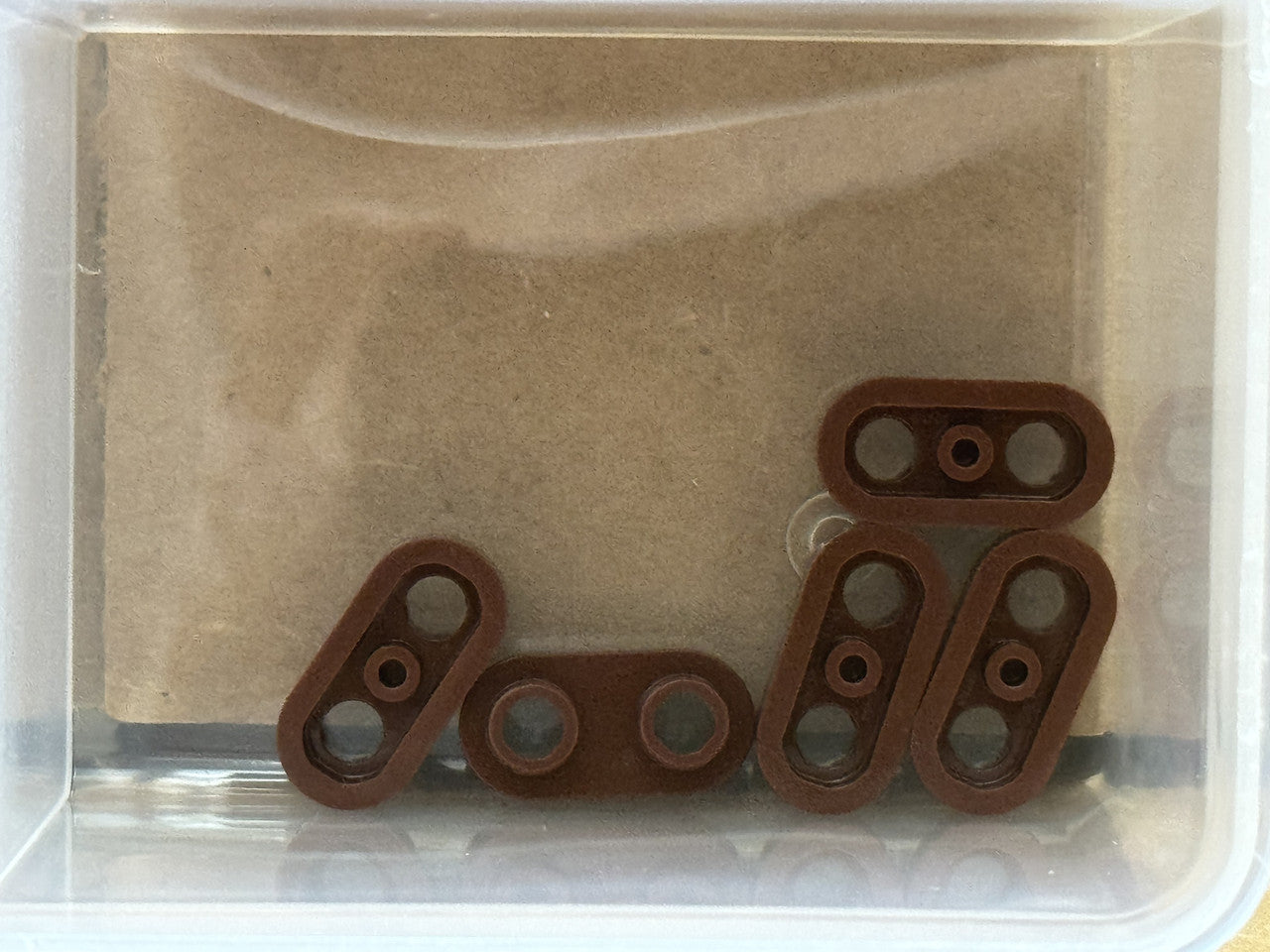 LEGO Parts - Reddish Brown Plate, Round 1 x 2 with Open Studs - No 35480 - QTY 5