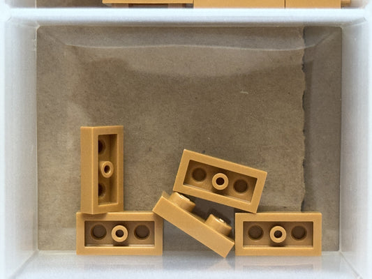 LEGO Parts - Medium Nougat Plate 1 x 2 - No 3023 - QTY 5