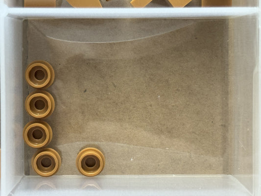 LEGO Parts - Medium Nougat Plate, Round 1 x 1 - No 4073 - QTY 5