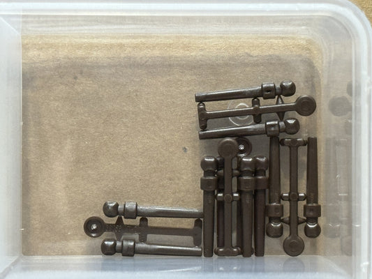 LEGO Parts - Dark Brown Minifigure, Utensil Wand, 2 on Sprue - No 36752 - QTY 5