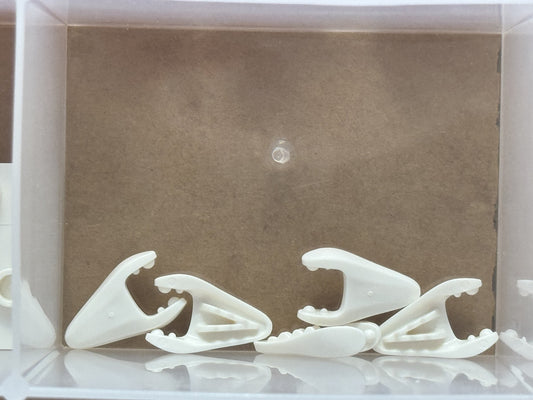 LEGO Parts - White Dinosaur Jaw Lower Small - No 49418 - QTY 5
