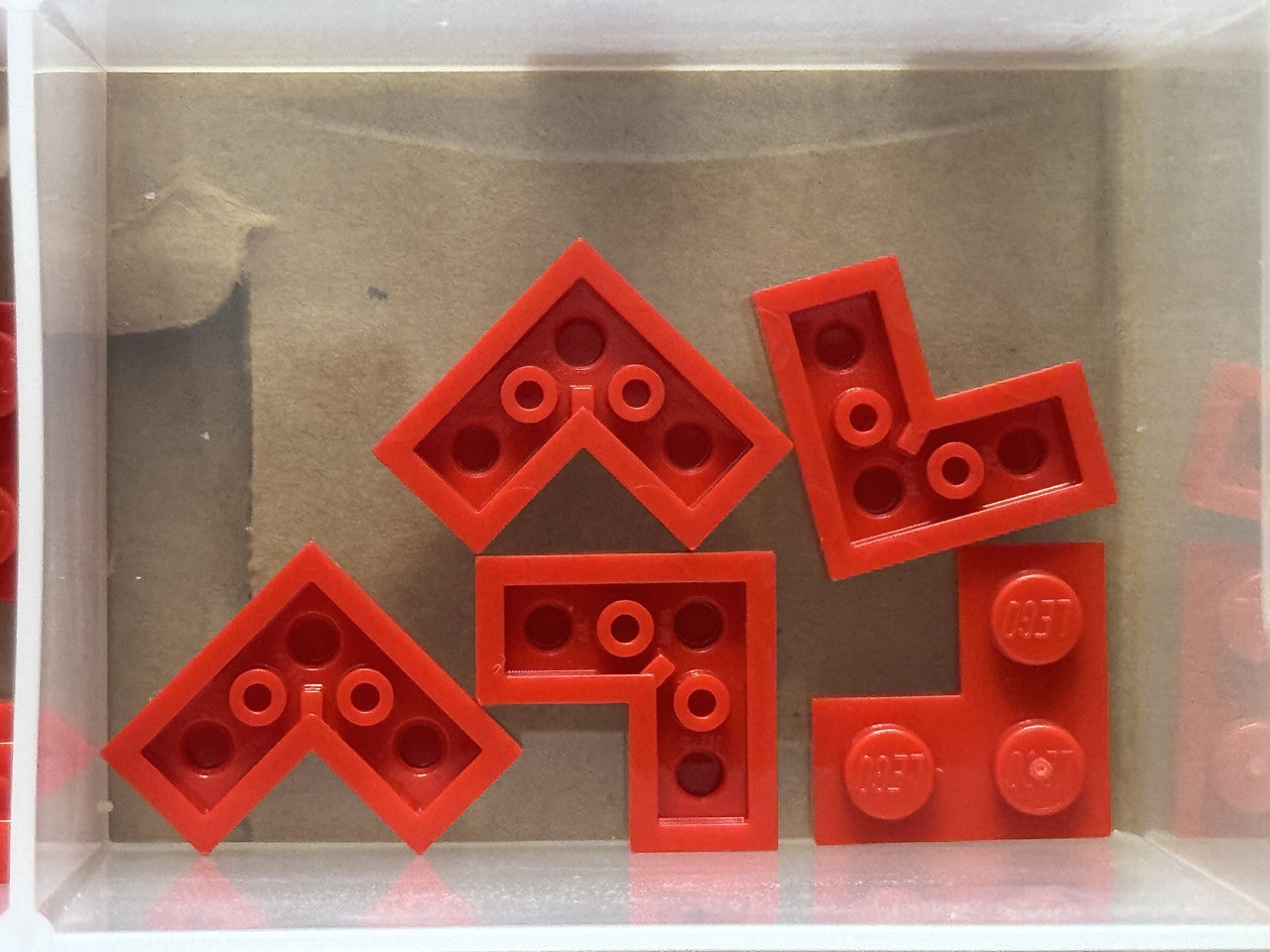 LEGO Parts - Red Plate 2 x 2 Corner - No 2420 - QTY 5
