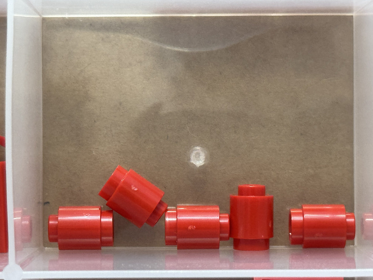 LEGO Parts - Red Brick, Round 1 x 1 - No 3062 - QTY 5