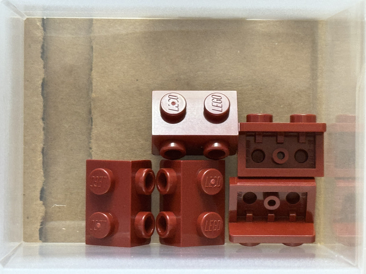 LEGO Parts - Dark Red Bracket 1 x 2 - 1 x 2 - No 99781 - QTY 5
