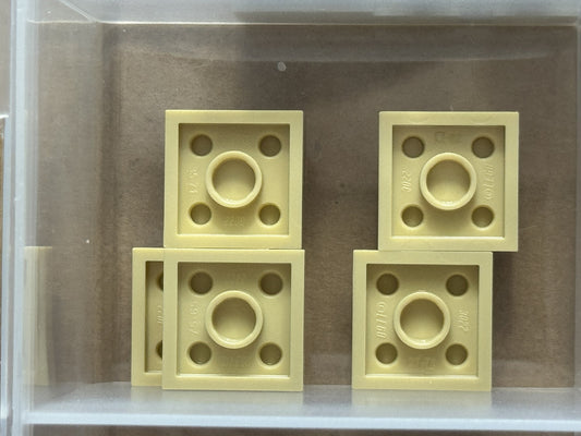LEGO Parts - Tan Plate 2 x 2 - No 3022 - QTY 5