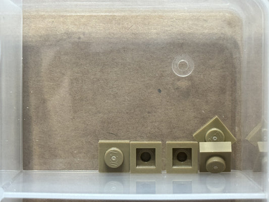 LEGO Parts - Dark Tan Plate 1 x 1 - No 3024 - QTY 5