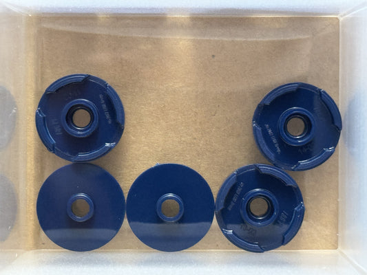 LEGO Parts - Dark Blue Tile, Round 2 x 2 with Open Stud - No 18674 - QTY 5