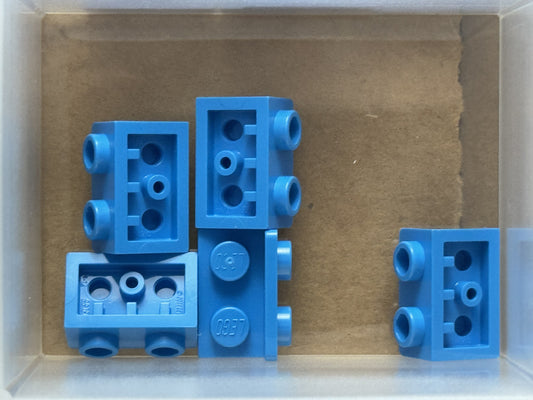 LEGO Parts - Dark Azure Bracket 1 x 2 - 1 x 2 Inverted - No 99780 - QTY 5