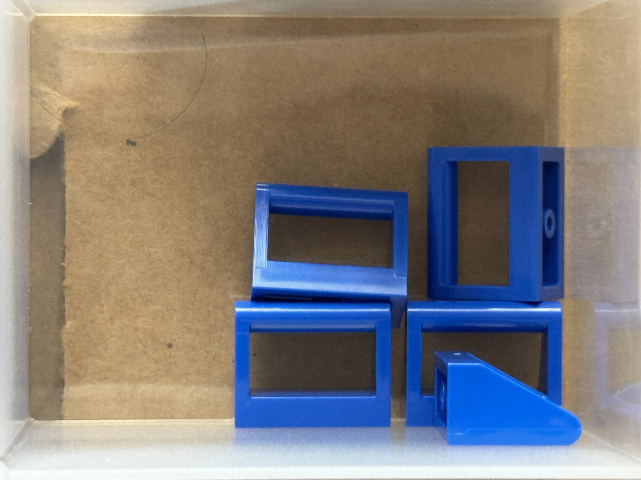 LEGO Parts - Blue Tile, Modified 1 x 2 with Bar Handle - No 2432 - QTY 5