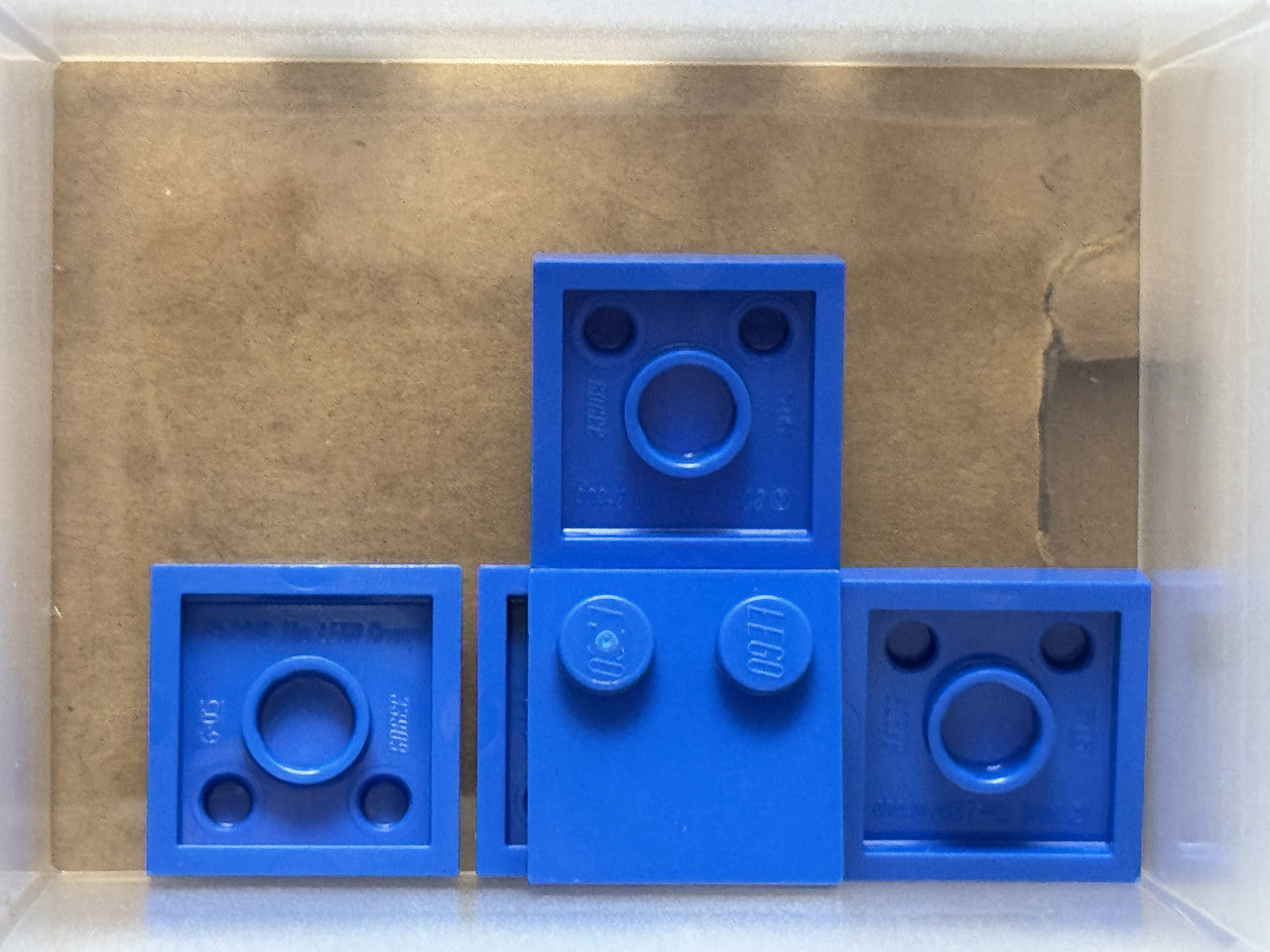 LEGO Parts - Blue Tile, Modified 2 x 2 with Studs on Edge - No 33909 - QTY 5