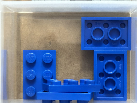 LEGO Parts - Blue Plate 2 x 3 - No 3021 - QTY 5