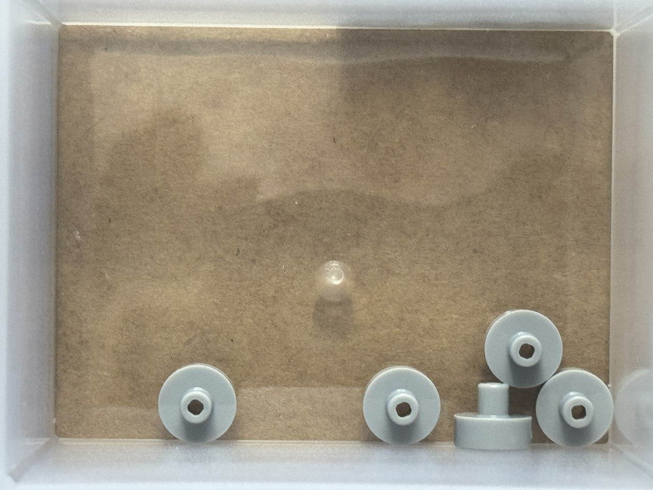 LEGO Parts - Light Bluish Gray Tile, Round 1 x 1 Bar Pin Hole - No 20482 - QTY 5