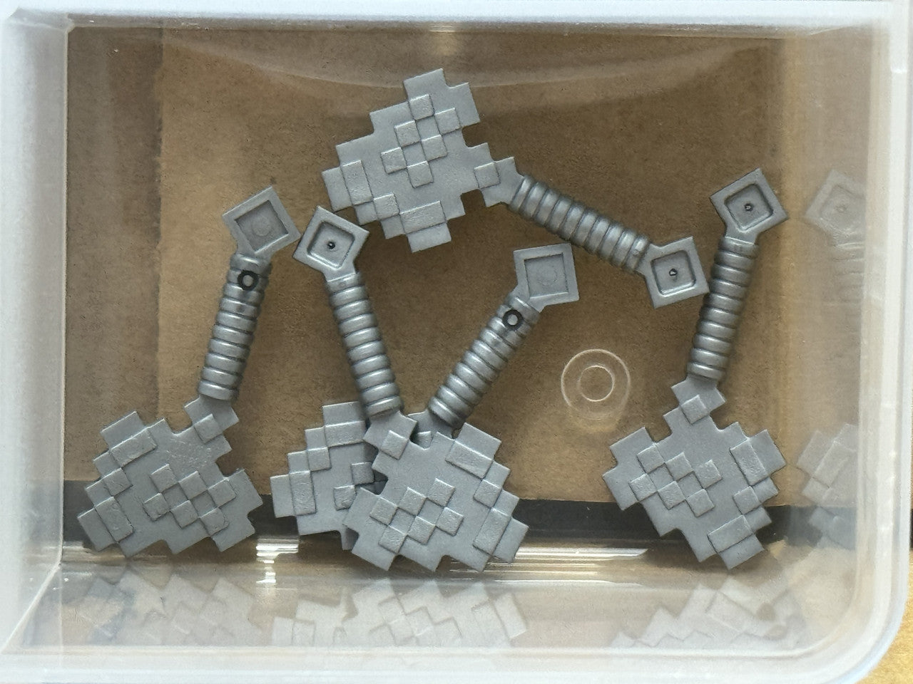 LEGO Parts - Flat Silver Minifigure Axe Pixelated (Minecraft) - No 18788 - QTY 5