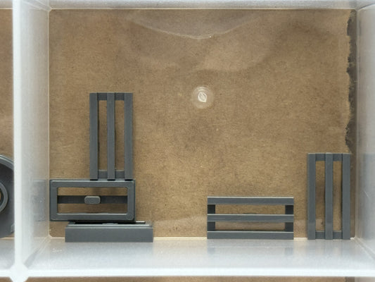 LEGO Parts - Dark Bluish Gray Tile 1 x 2 Grille - No 2412b - QTY 5