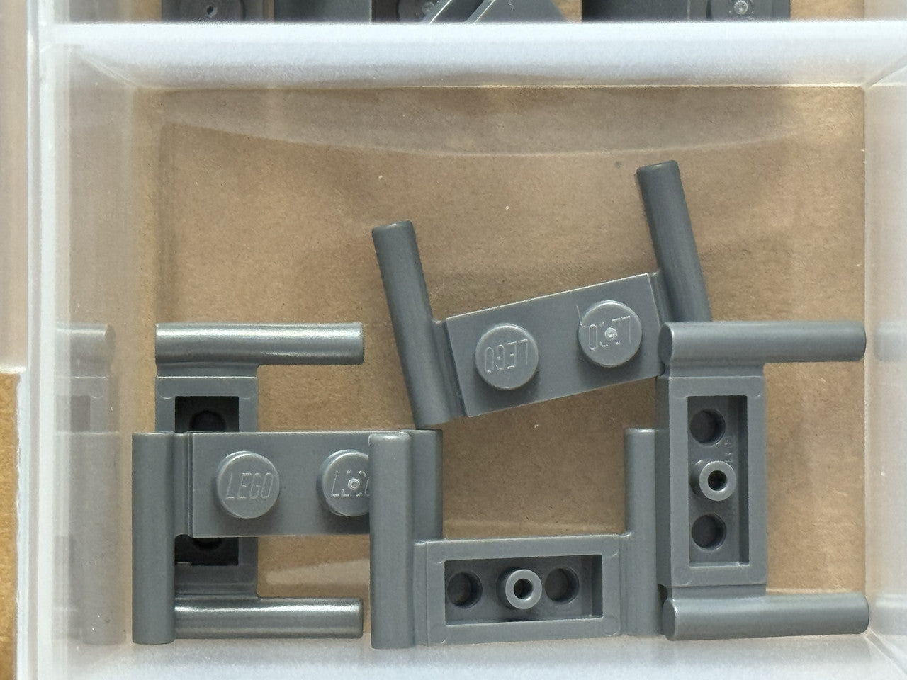 LEGO Parts - Dark Bluish Gray Plate 1 x 2 with Bar Handles - No 3839b - QTY 5