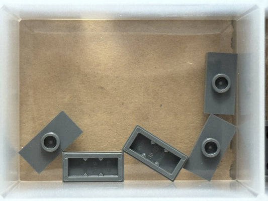 LEGO Parts - Dark Bluish Gray Plate 1 x 2 1 Stud (Jumper) - No 15573 - QTY 5