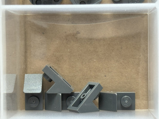 LEGO Parts - Dark Bluish Gray Slope 45 2 x 1 with 2/3 Cutout - No 92946 - QTY 5