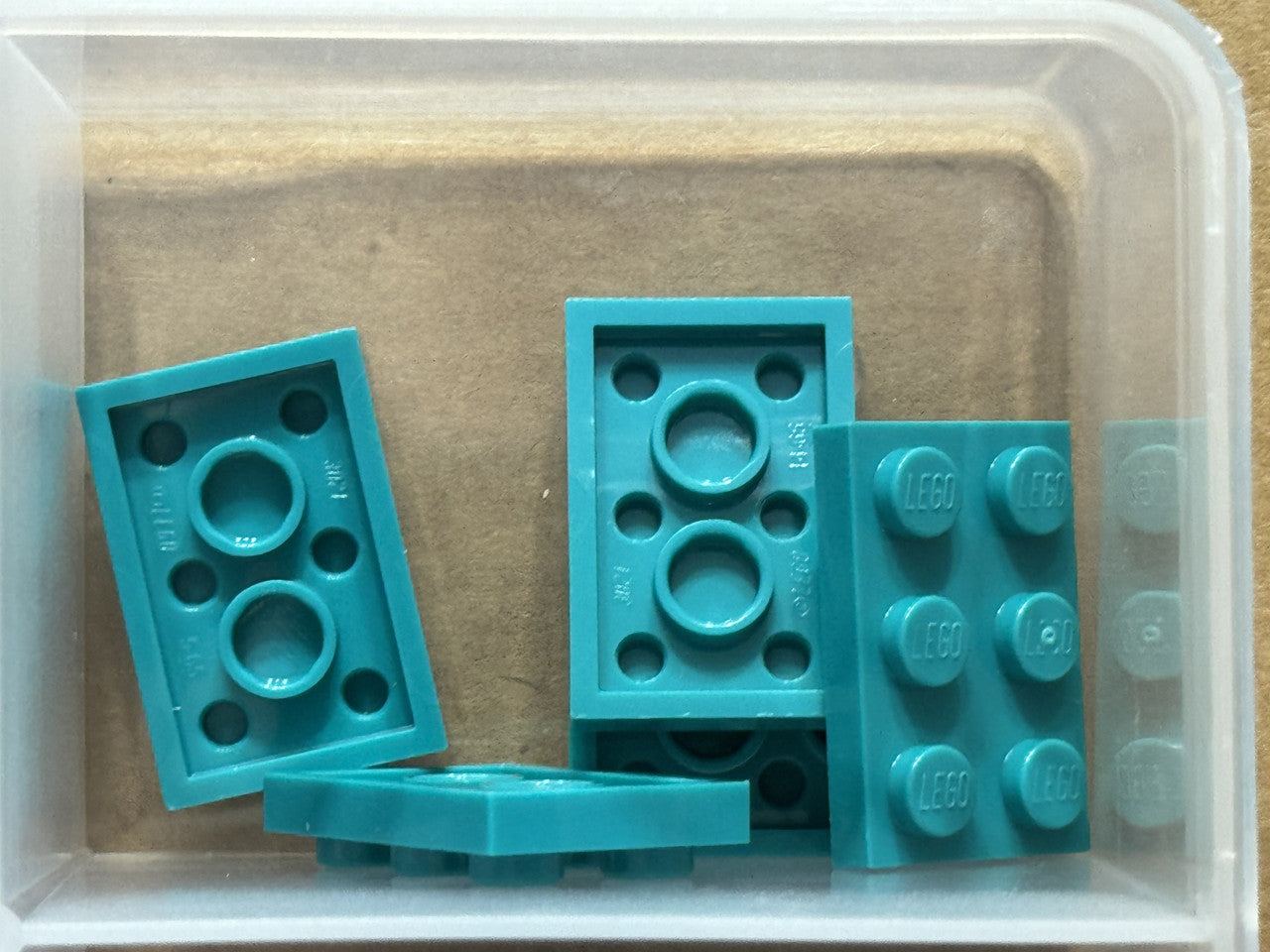LEGO Parts - Dark Turquoise Plate 2 x 3 - No 3021 - QTY 5