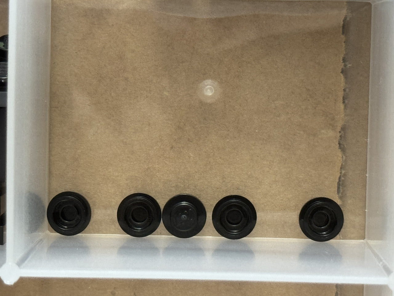 LEGO Parts - Black Plate, Round 1 x 1 - No 4073 - QTY 5