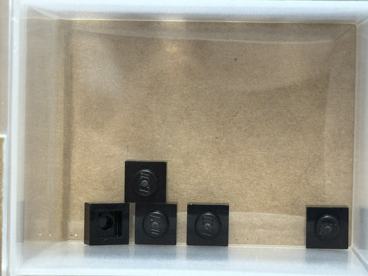 LEGO Parts - Black Plate 1 x 1 - No 3024 - QTY 5