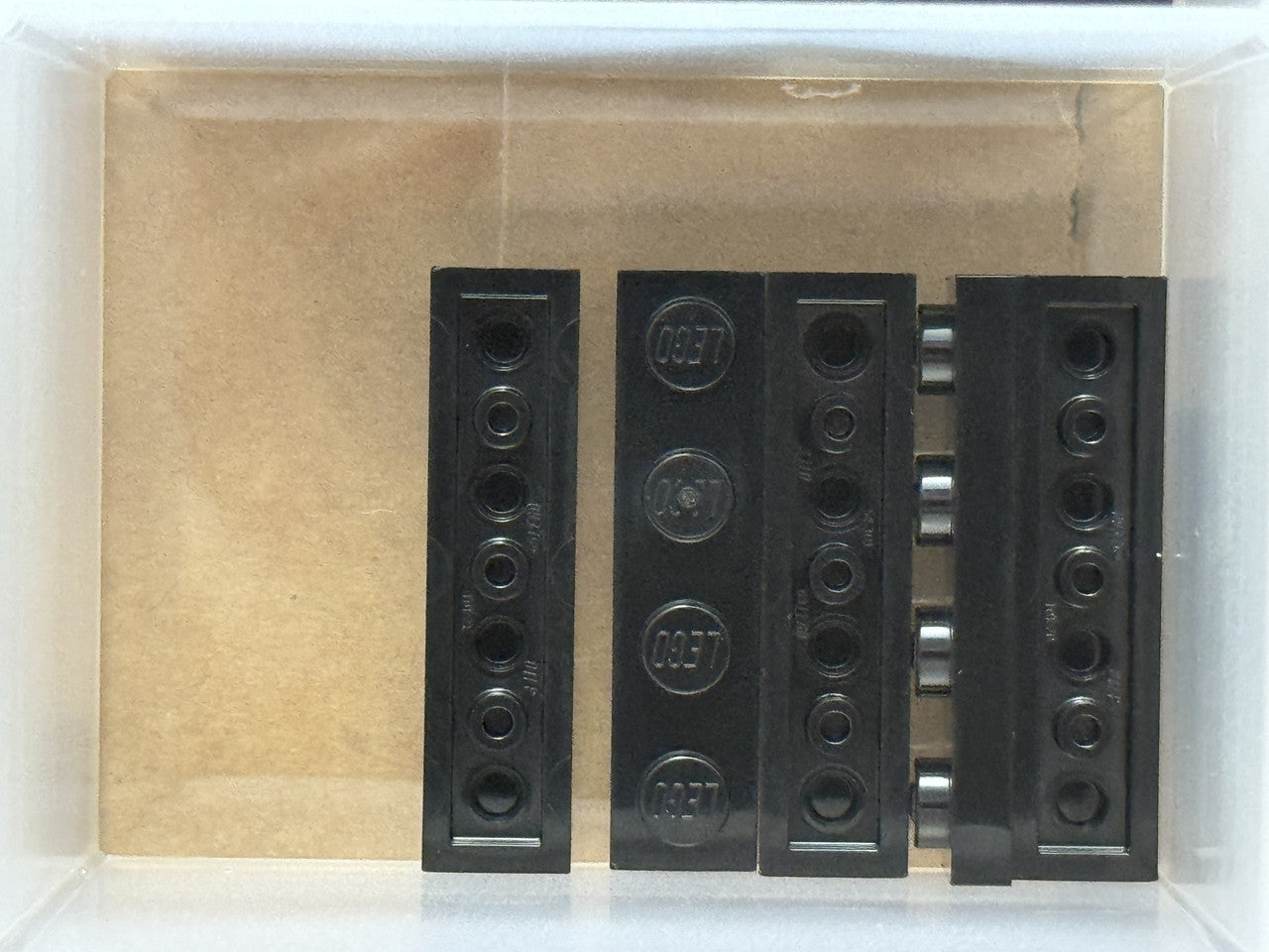 LEGO Parts - Black Plate 1 x 4 - No 3710 - QTY 5