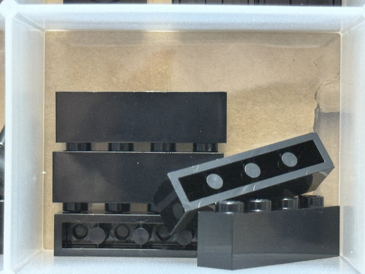 LEGO Parts - Black Brick 1 x 4 - No 3010 - QTY 5