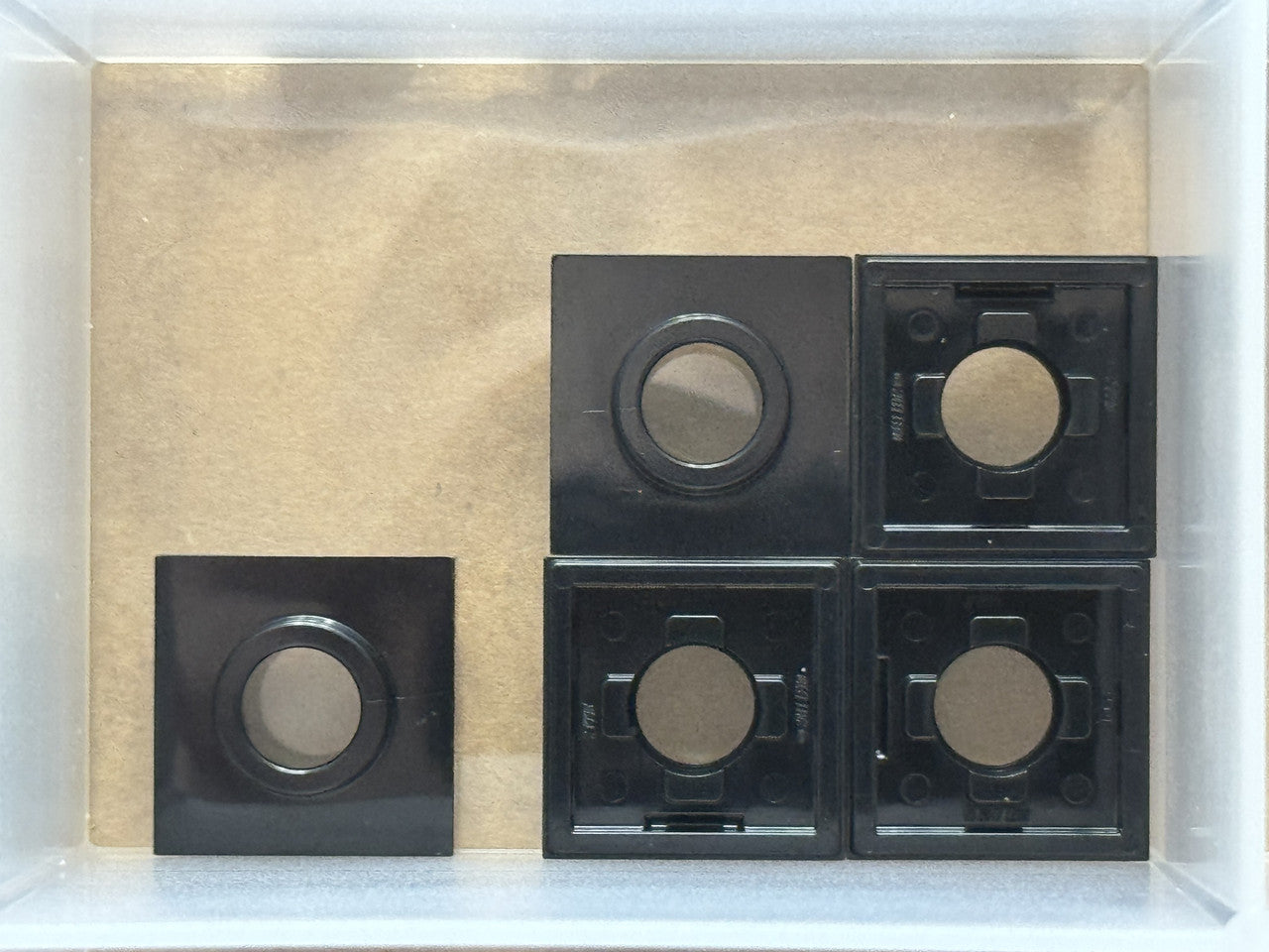 LEGO Parts - Black Turntable 2 x 2 Square Base - No 27448 - QTY 5