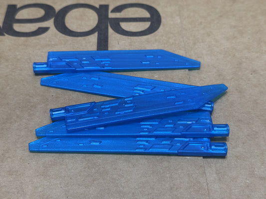 LEGO Parts - Satin Trans-Dark Blue 1 Blade 14L (Sword Blade) - No 65184 - QTY 5