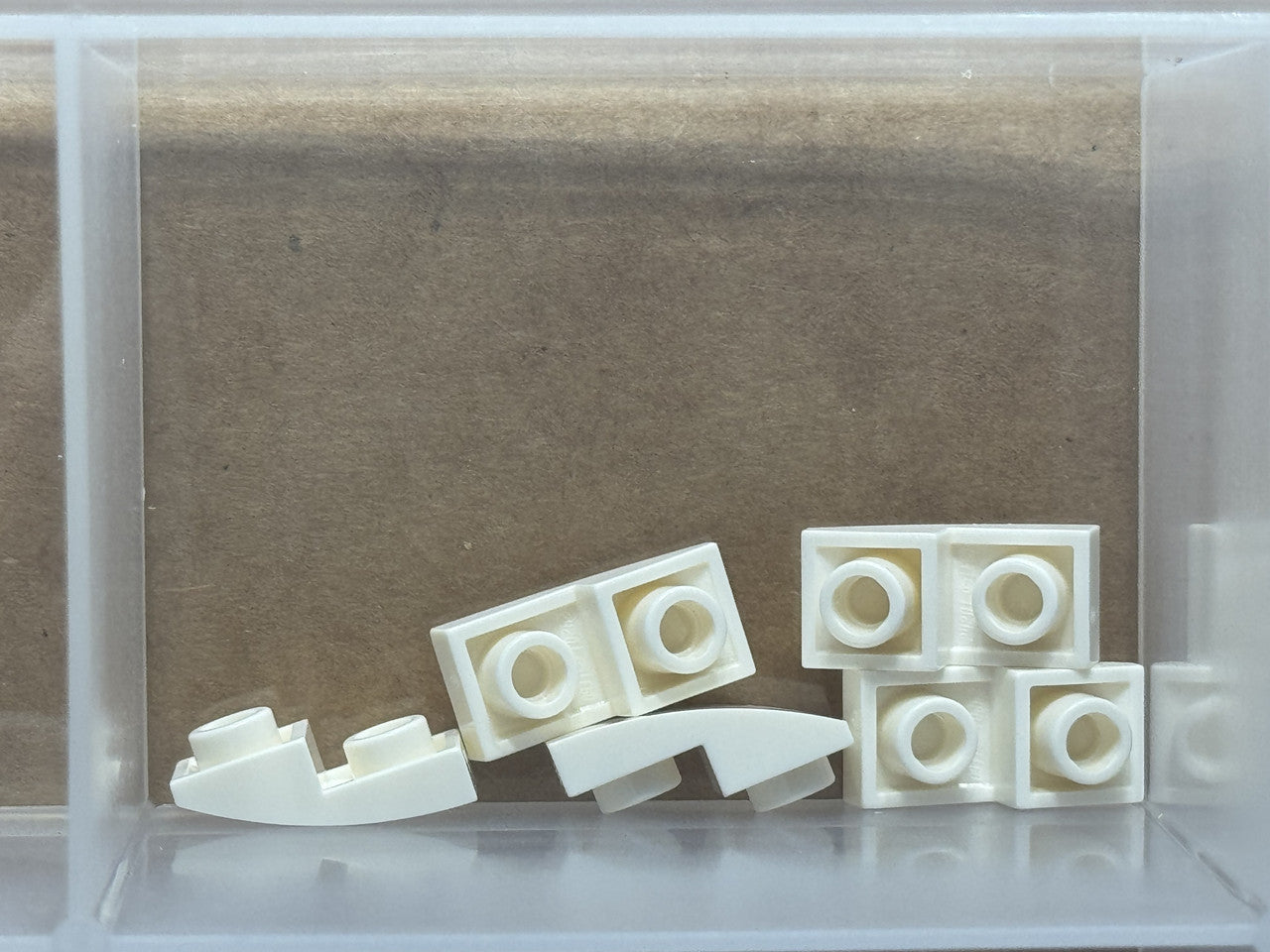 LEGO Parts - White Slope, Curved 2 x 1 x 2/3 Inverted - No 24201 - QTY 5