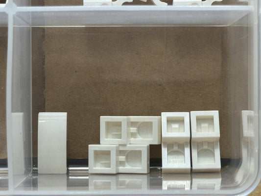 LEGO Parts - White Slope, Curved 2 x 1 x 2/3 - No 11477 - QTY 5