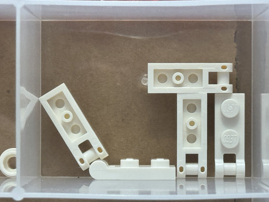 LEGO Parts - White Plate 1 x 2 with Bar Handle on End - No 60478 - QTY 5