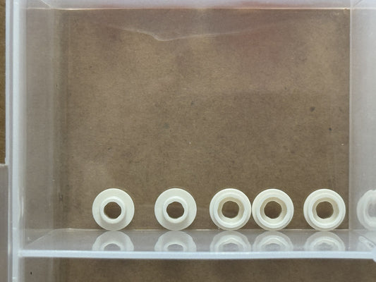 LEGO Parts - White Plate, Round 1 x 1 with Open Stud - No 85861 - QTY 5