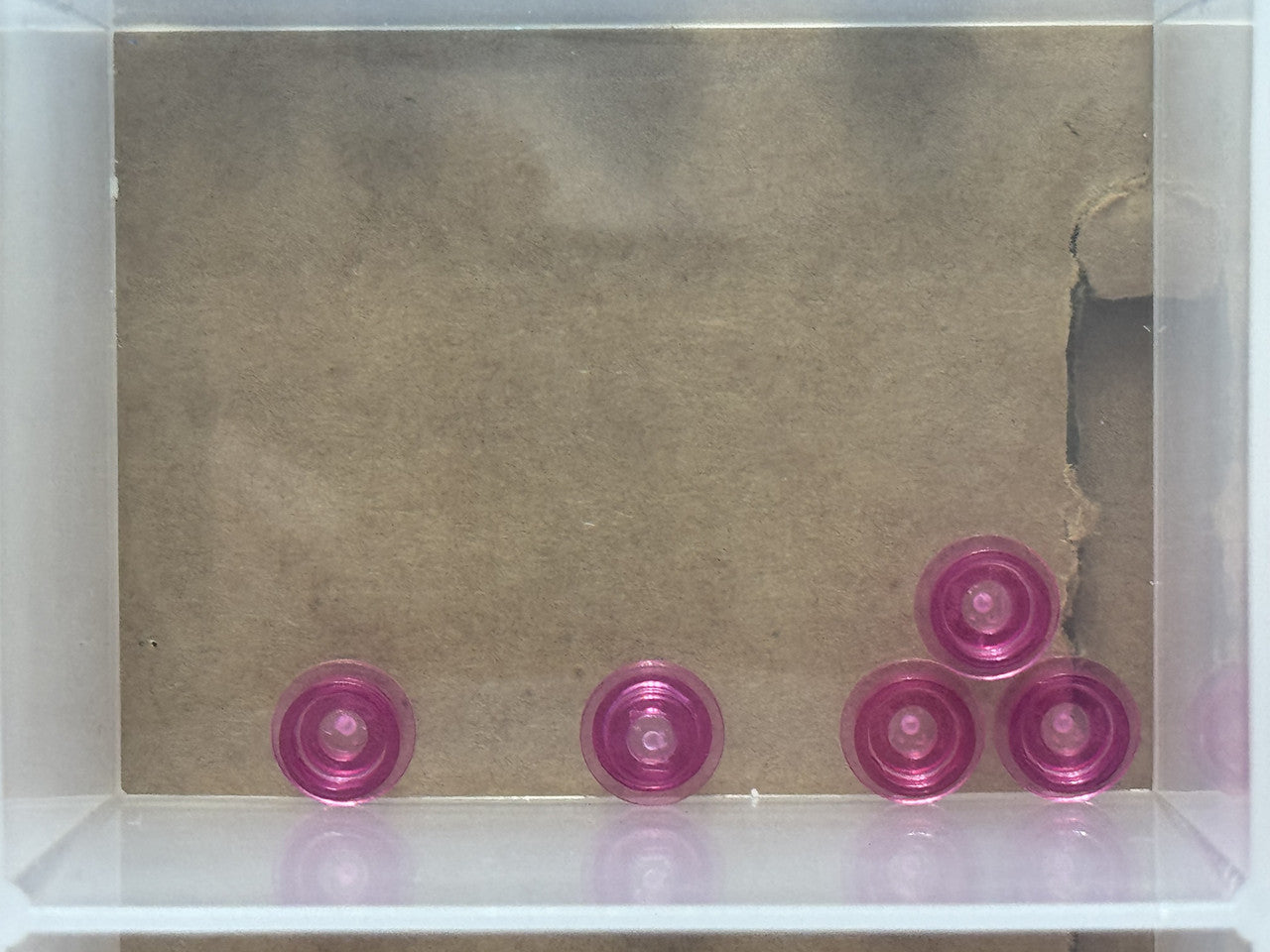 LEGO Parts - Trans-Dark Pink Plate, Round 1 x 1 - No 4073 - QTY 5