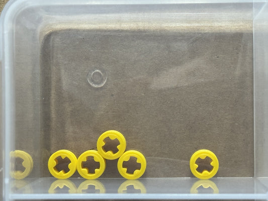 LEGO Parts - Yellow Technic Bush 1/2 Smooth - No 4265c - QTY 5