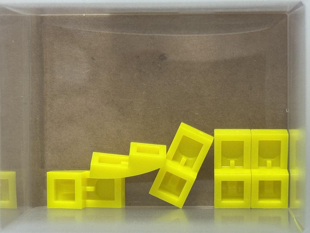 LEGO Parts - Neon Yellow Slope, Curved 2 x 1 x 2/3 - No 11477 - QTY 5