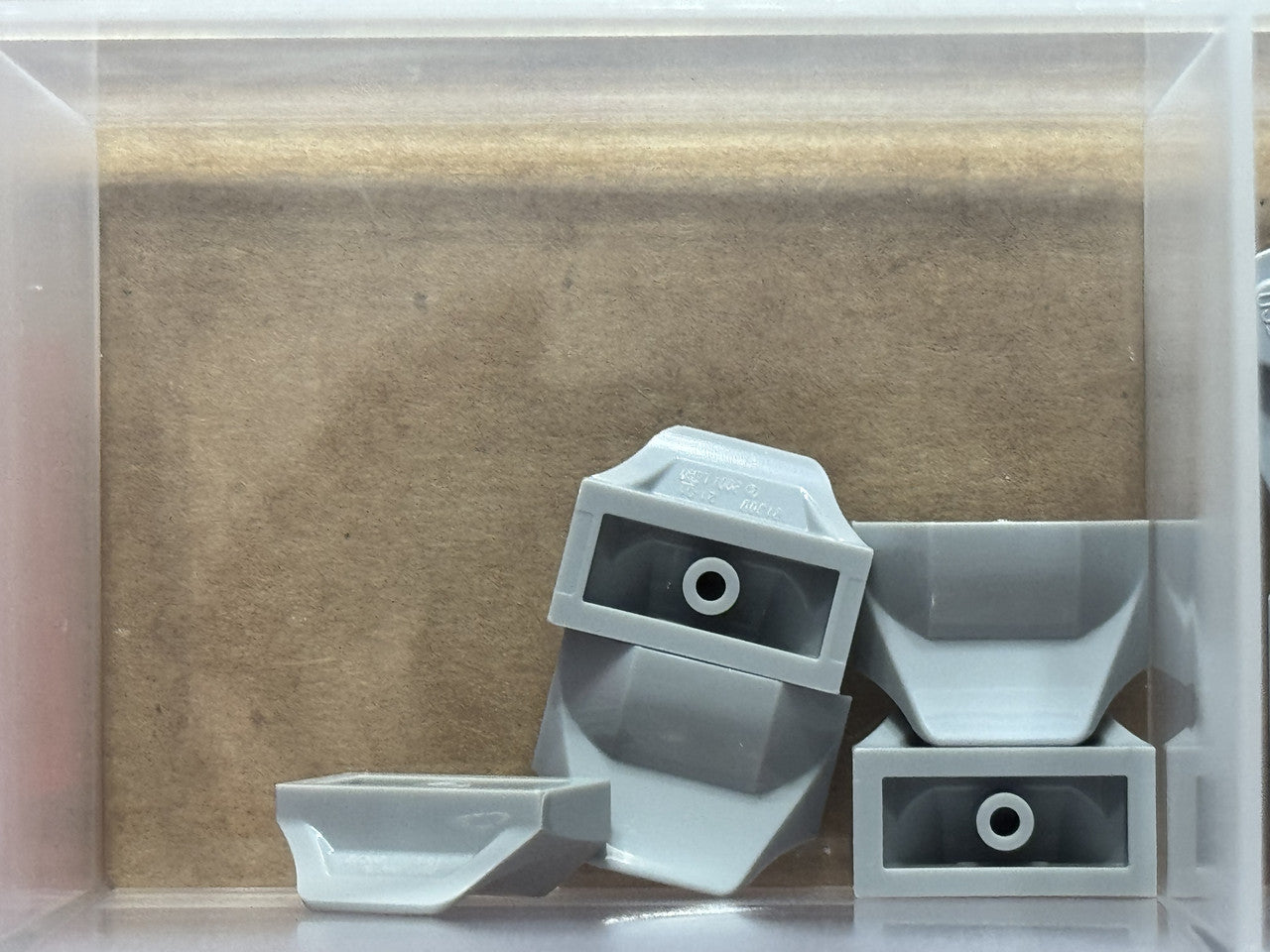 LEGO Parts - Light Bluish Gray Slope, Curved 1 x 2 Wing End - No 47458 - QTY 5