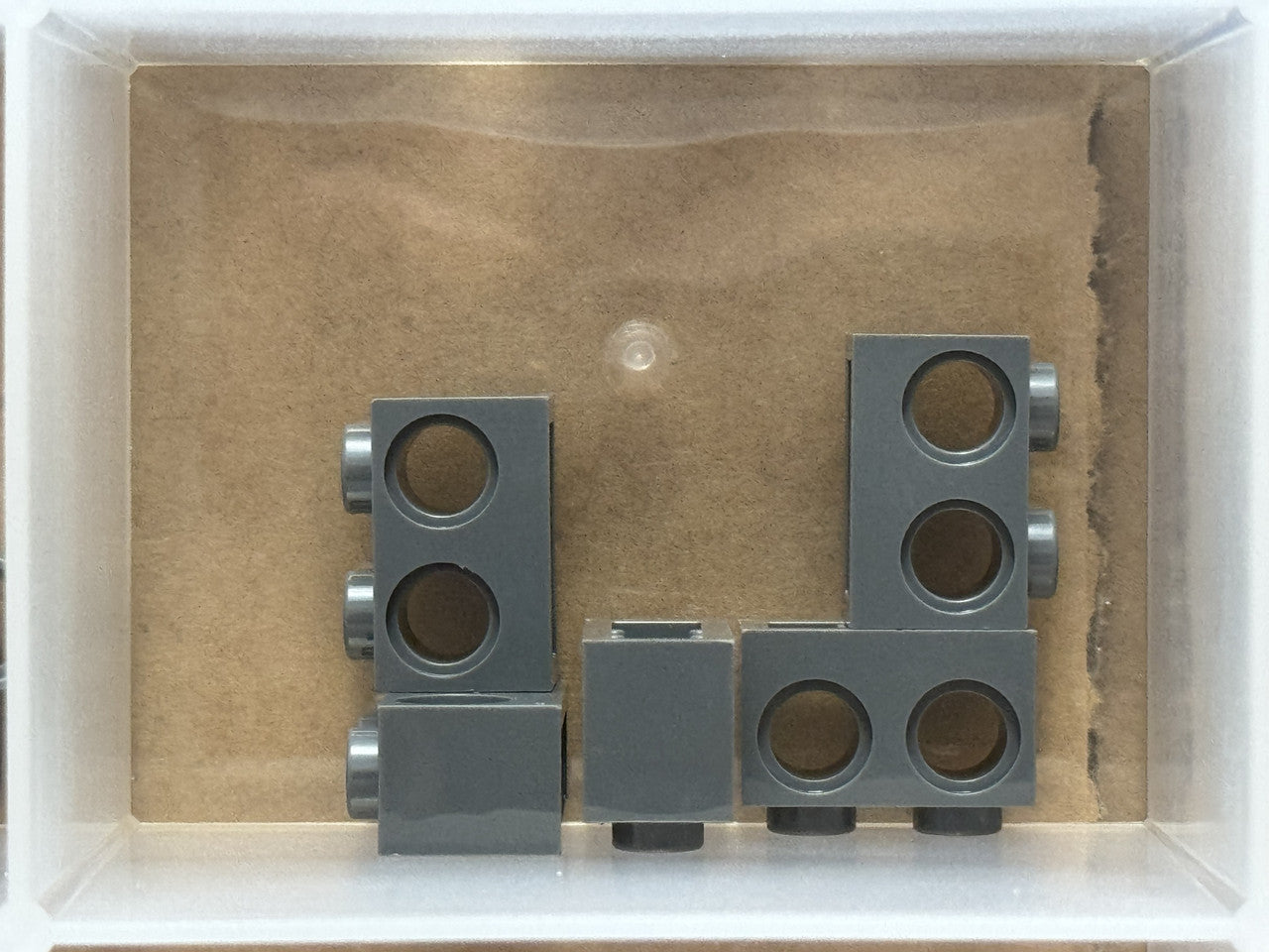 LEGO Parts - Dark Bluish Gray Technic, Brick 1 x 2 with Holes - No 32000 - QTY 5