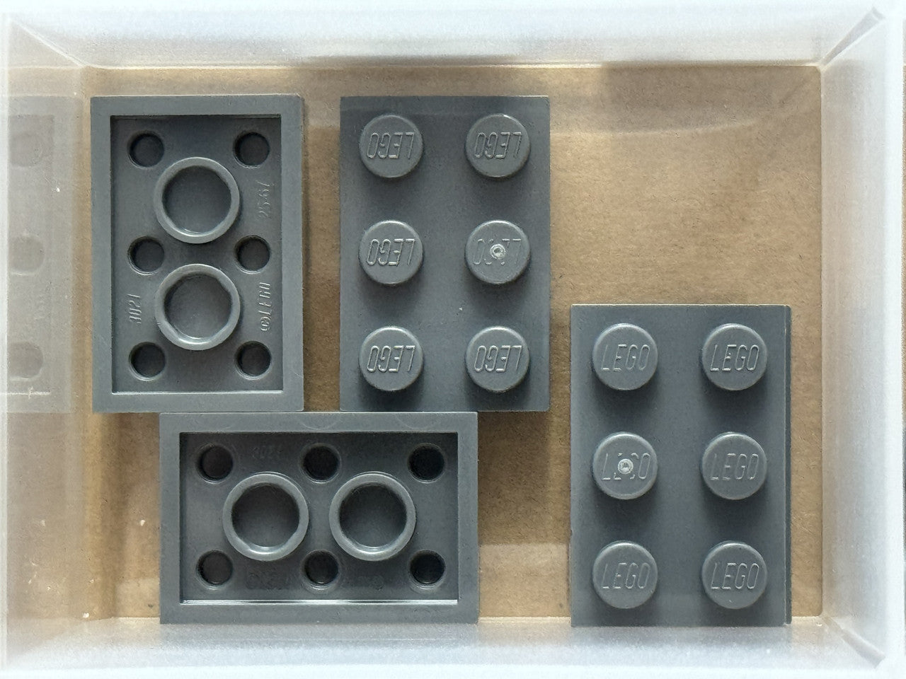 LEGO Parts - Dark Bluish Gray Plate 2 x 3 - No 3021 - QTY 5