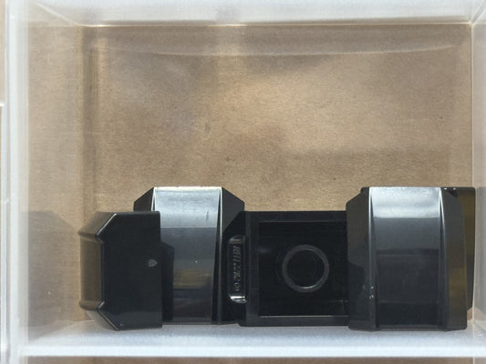 LEGO Parts - Black Slope, Curved 2 x 2 Lip - No 30602 - QTY 5