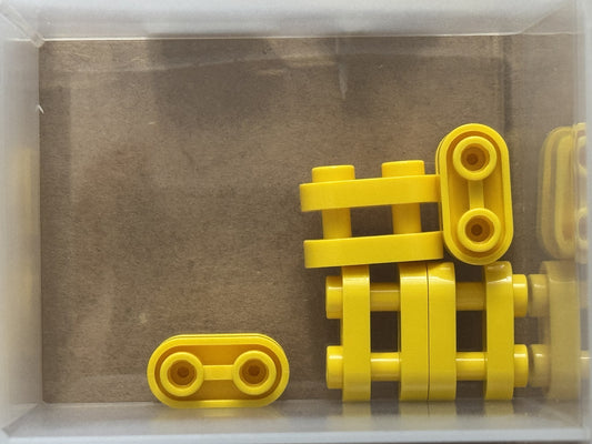 LEGO Parts - Yellow Brick, Round 1 x 2 Open Center with Bars - No 77808 - QTY 5